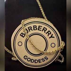 BB Goddess Tan and Black Round Crossbody Bag 5"